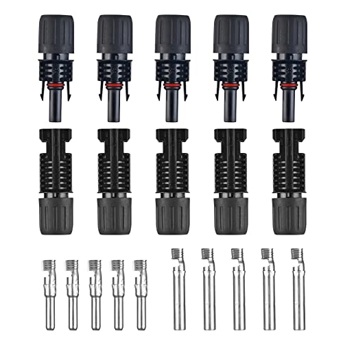 HQST Solar Panel Cable Connectors - IP67 Waterproof - 5 Pairs