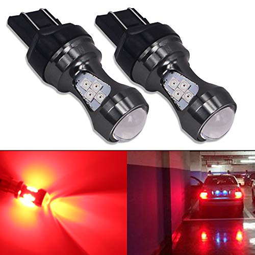 HSUN 7443 LED Bulbs - Bright Red Brake Stop and Tail Lights