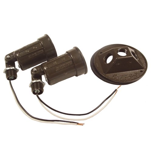 BELL Weatherproof Lamp Holder, 75-150W, Par38, Metal, Bronze