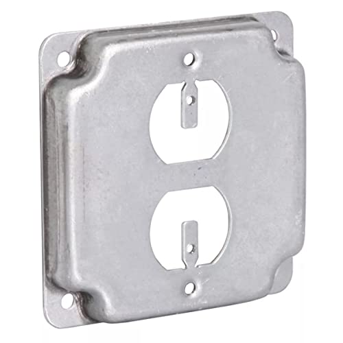 Hubbell-Raco 902C 4-Inch Square Exposed Work Cover, Silver