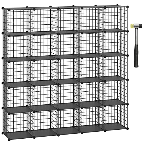 HUBSON 25-Cube Wire Cube Storage Organizer