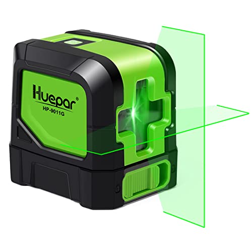 Huepar Cross Line Laser - Green Beam Self-Leveling Tool