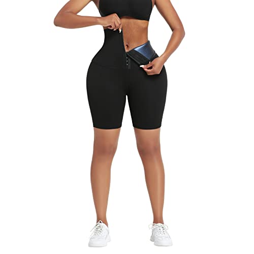 POWERASIA Sauna Shorts Pants Suits for Women Weight Loss High Waist Sweat  Pants Thermo Workout Body Shaper Thigh at  Women's Clothing store