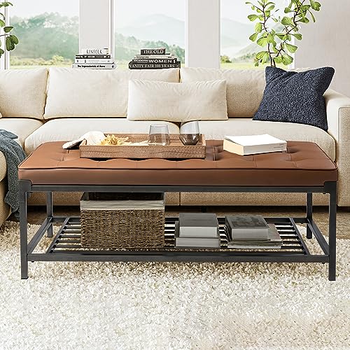 HULALA HOME Tufted Coffee Table Ottoman