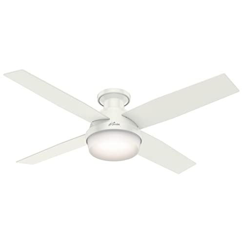 Hunter Fan Co. 59242 52" Dempsey Low Profile Ceiling Fan, Fresh White