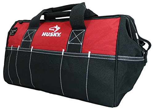 Husky 82003N11 18" Water-Resistant Contractor/DIY Tool Bag with Shoulder Strap