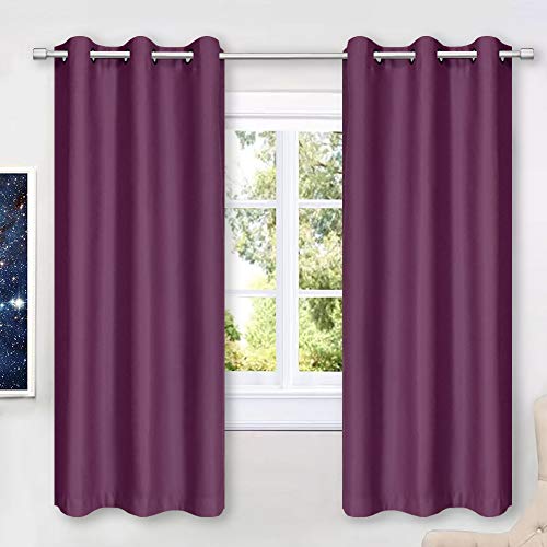 HUTO Blackout Curtains - Dark Purple