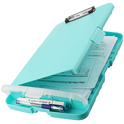 HWPRATO Nursing Clipboard Organizer with Storage Box (Lake Blue)