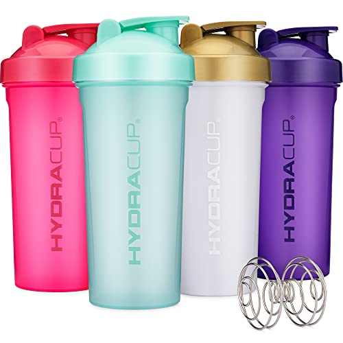 4 PACK - 20-Ounce Shaker Bottle with Wire Whisk Balls, Shaker Cups for  Protein Mixes, By Hydra Cup