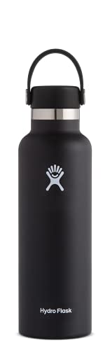 Hydro Flask Standard Mouth Bottle with Flex Cap Black 21 oz