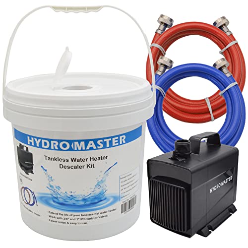 Hydro Master Tankless Water Heater Flush Kit with Pump and Hoses