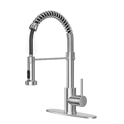 IBOFYY Kitchen Faucet with Pull-Down Spout - Brushed Nickel