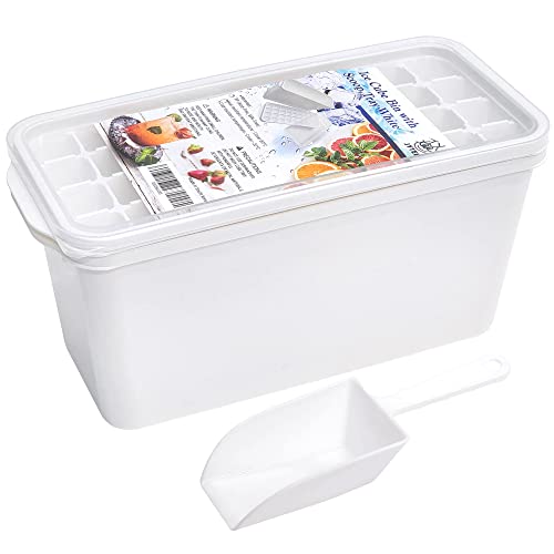 Ice Cube Bin Scoop Trays - Convenient and Space-saving Ice Storage Solution