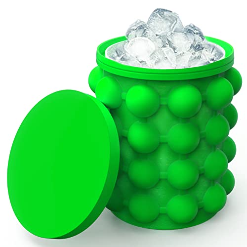 Ice Cube Mold Ice Trays with Large Silicone Ice Bucket