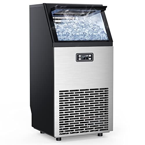 Ice Maker with Self Clean, 100lbs/24H, 45 Cubes per Batch