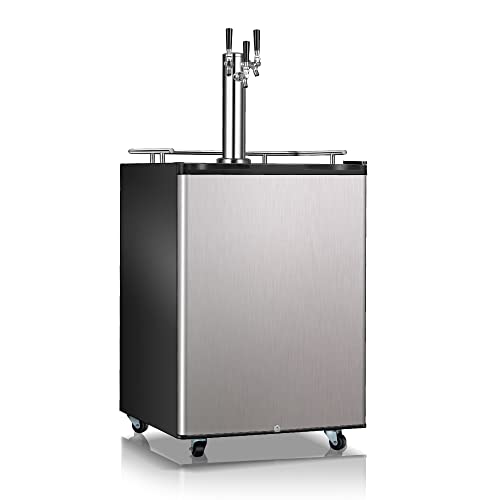ICEJUNGLE 24in Stainless Steel Undercounter Beer Dispenser