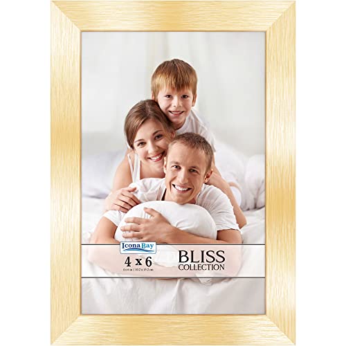 Icona Bay 4x6 Gold Picture Frame - Affordable and Stylish