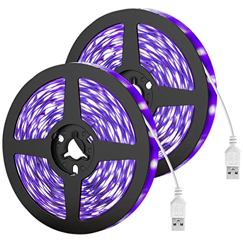 TENDIST 100FT Black Light Led Strip App Control, Black Light for Glow Party  with Remote, Smart Purple Neon Blacklight Strip Adhesive, UV Light Strip