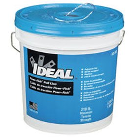 IDEAL INDUSTRIES INC. 31-340 Powr-Fish® Pull Line – 6,500 ft. White Fishing Line with Blue Tracer, 210 lb. Tensile Strength