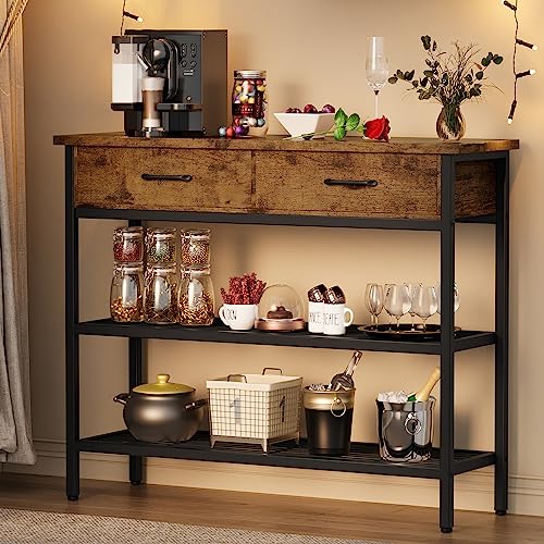 IDEALHOUSE Console Table with Drawers and Shelves