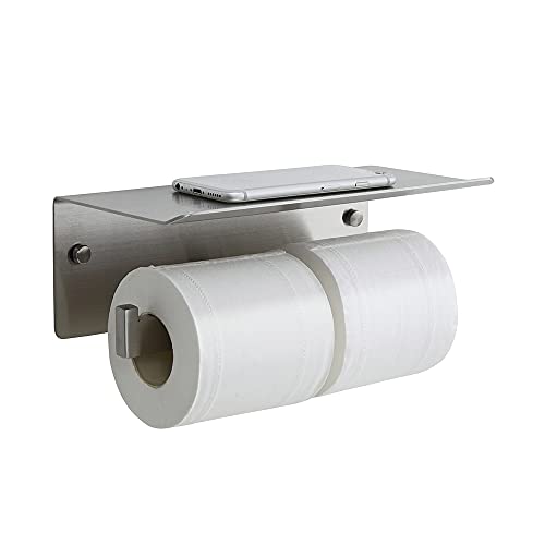 Idealmax Double Toilet Paper Holder with Shelf