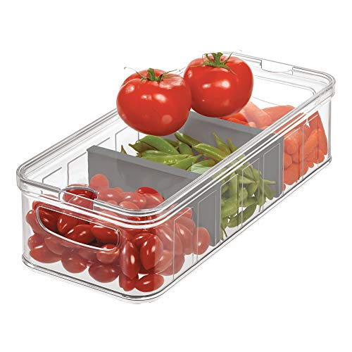 iDesign Recycled Plastic Large Divided Fruit and Veggie Storage