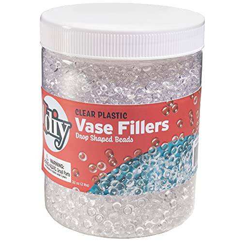 IDIY Vase Fillers - 2lb Clear Plastic Bead Drops