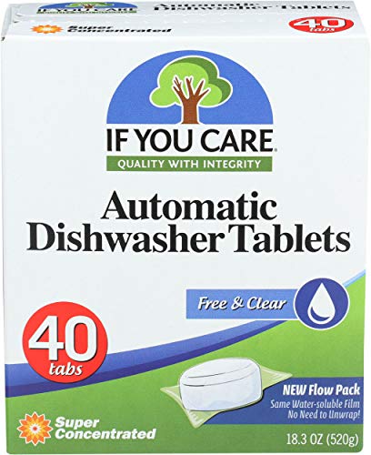If You Care, Dishwasher Tabs Free and Clear, 18.3 Ounce