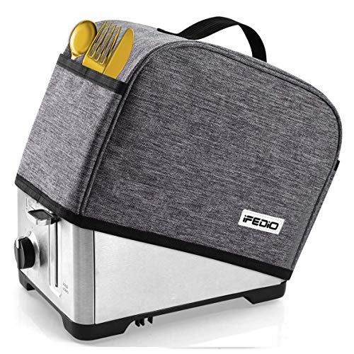 iFedio Toaster Cover with Two Pockets, Grey