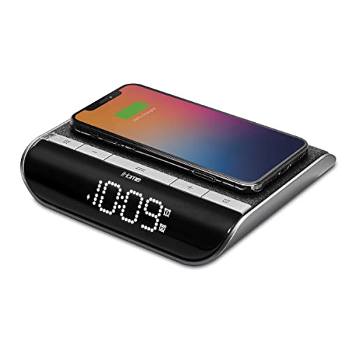 iHome Wireless Charger with Alarm Clock and USB Charger