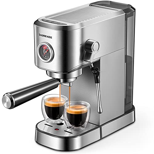 Gourmia 15-Bar Espresso Maker with Powerful Frothing Wand with 1.2L  Removable Water Reservoir