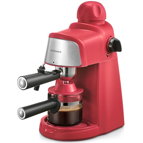 Imusa 3-6 Cup Electric Espresso Maker with Detachable Base, Red