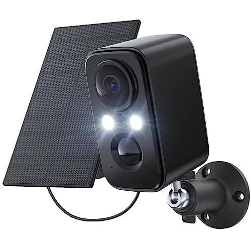 IHOXTX Outdoor Wireless Floodlight Solar Security Camera