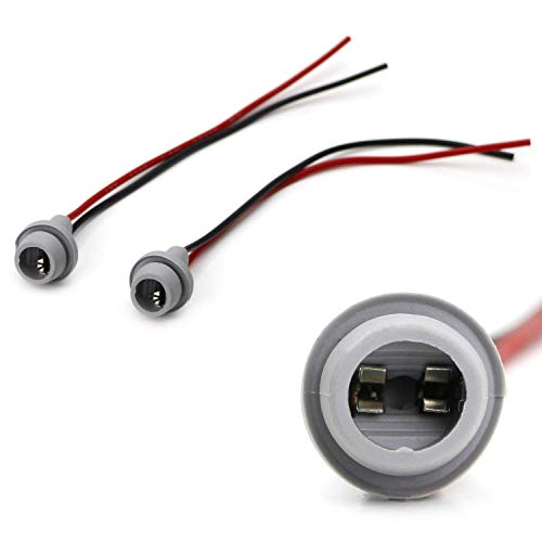iJDMTOY T10 T15 Rubber Base Socket/Base with Pigtail Wiring Harness