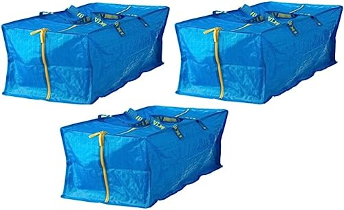 Ikea Frakta Storage Bag - Blue - Set of 3
