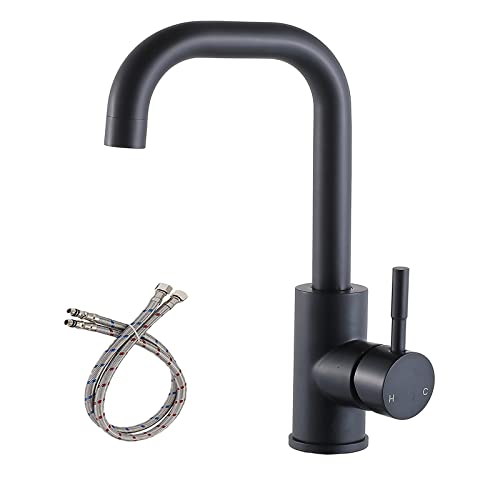 IKEBANA Matte Black Bar Sink Faucet