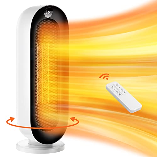 Ilake 70° Oscillating Space Heater with Remote & Thermostat
