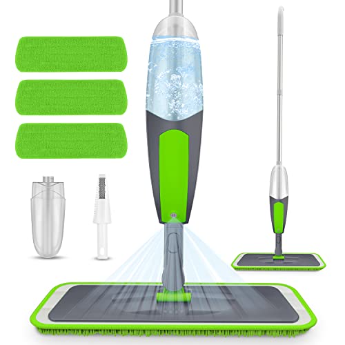 ILAVCOOL Spray Mop with 3 Reusable Microfiber Mop Pads