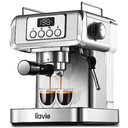 ILAVIE 20 Bar Stainless Steel Espresso Coffee Maker
