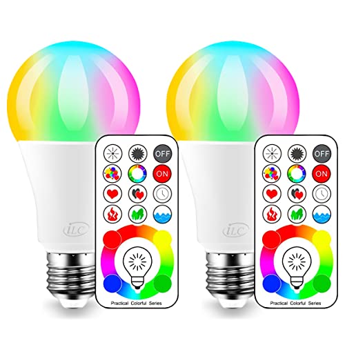 ILC LED Color Changing Light Bulb - 120 Colors, Remote Control, High Brightness