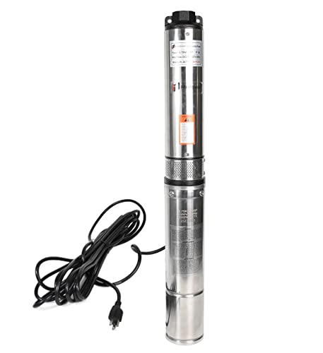 iMeshbean 1HP Deep Well Submersible Pump with 33ft Cord