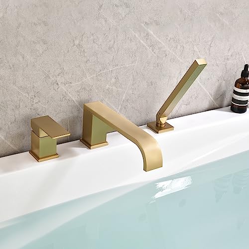 INAGE Waterfall Roman Tub Faucet with Hand Shower