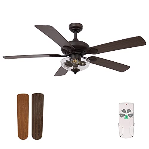Indoor Ceiling Fan with Light and Remote Control