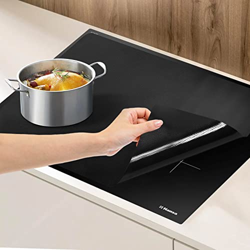  FLASLD Fireproof and Waterproof Stove Top Covers, 21×32 inch  Electric Stove Cover Mat, Glass Top Stove Cover - Ceramic Glass Cooktop  Protector - Flat Top Oven Cover, Black Without Logo : Appliances