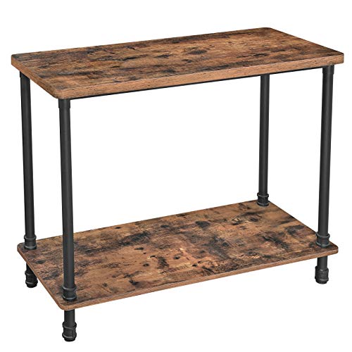 Industrial Console Table with Iron Pipe Legs