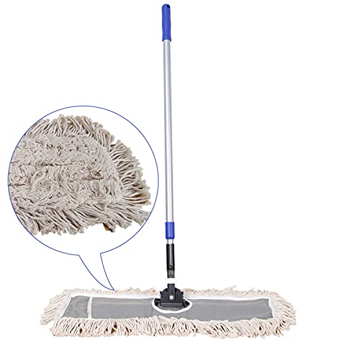 Industrial Cotton Floor Dust Mop with Adjustable Steel Handle