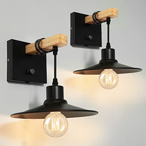 Industrial Farmhouse Wall Sconces with Dimmer Switch