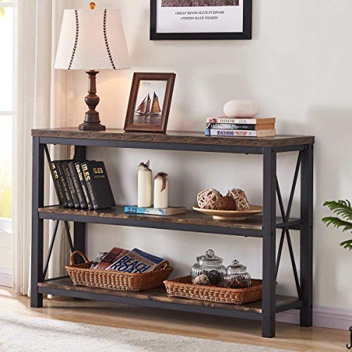 Industrial Sofa Console Table for Entryway