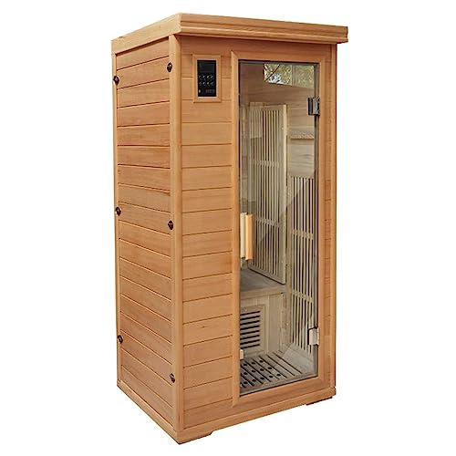 1 Person Hemlock Wooden Infrared Sauna with Constant Temperature Control