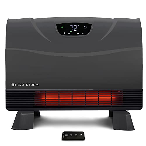 Infrared Space Heater with Attachable Feet, Remote Control